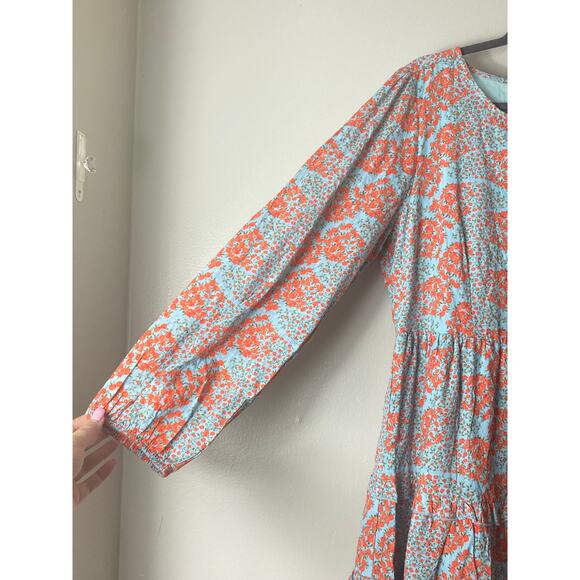 ROLLER RABBIT DRESS LARGE MILKMAID WESTERN COASTAL COTTAGECORE - Picture 10 of 16